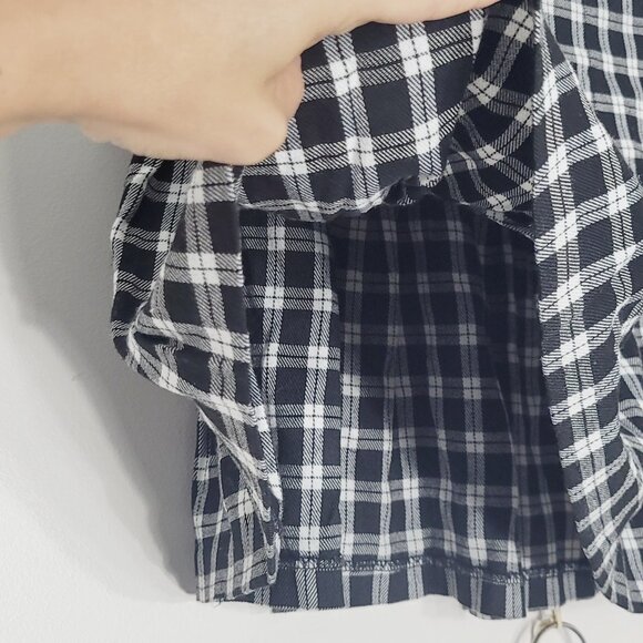 Ardene 2Pc Set Black White & Beige Two Pleated Plaid Mini Skirts Size XL - Picture 3 of 16